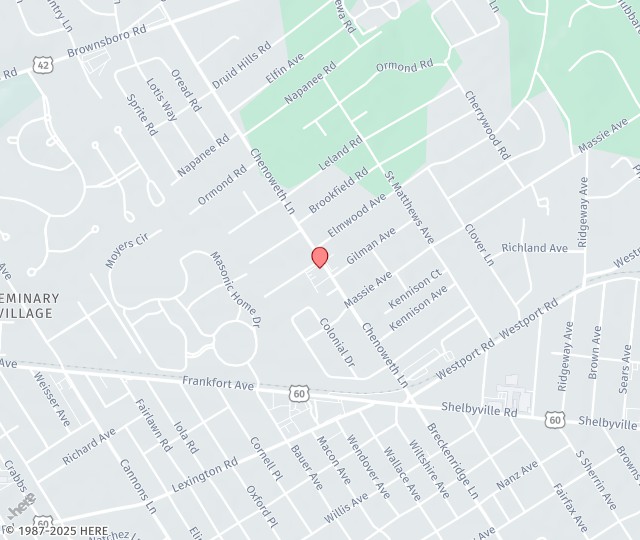 Location Map: 224 Chenoweth Lane Louisville, KY 40207