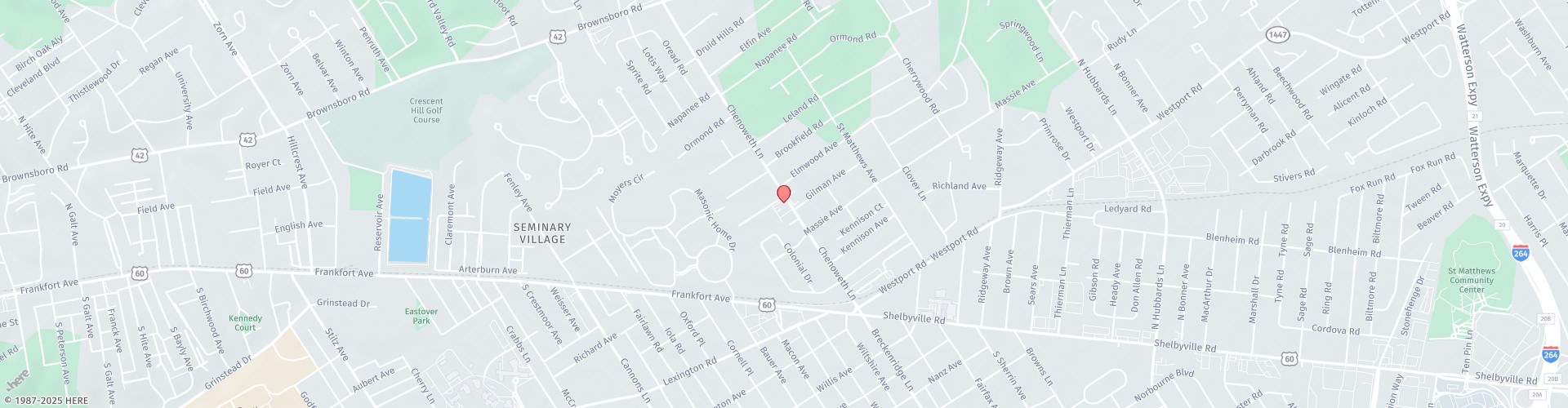 Location Map: 224 Chenoweth Lane Louisville, KY 40207